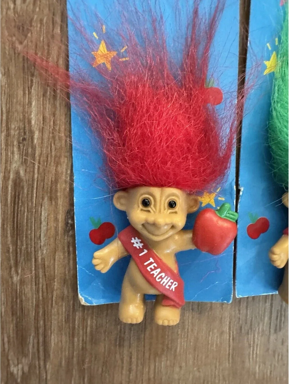 Vintage Best Teacher In School Troll Doll Pins Broach Russ lot of 3